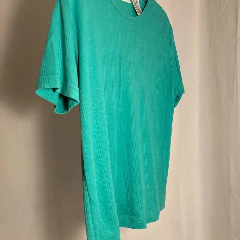 Cabin creek short sleeve small green blouse
